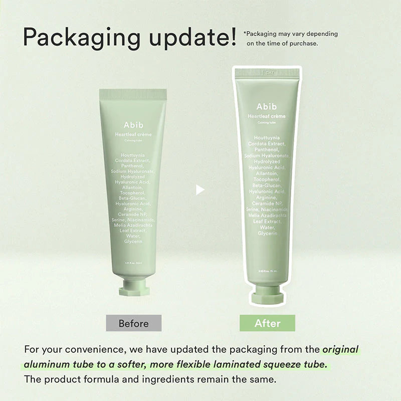 Abib - Heartleaf Crème Calming Tube (75 ml) - Crème Apaisante Hydratante