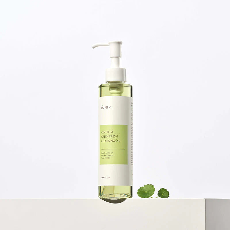 IUNIK - Centella Green Fresh Cleansing Oil (200 ml) - Huile Démaquillante Apaisante