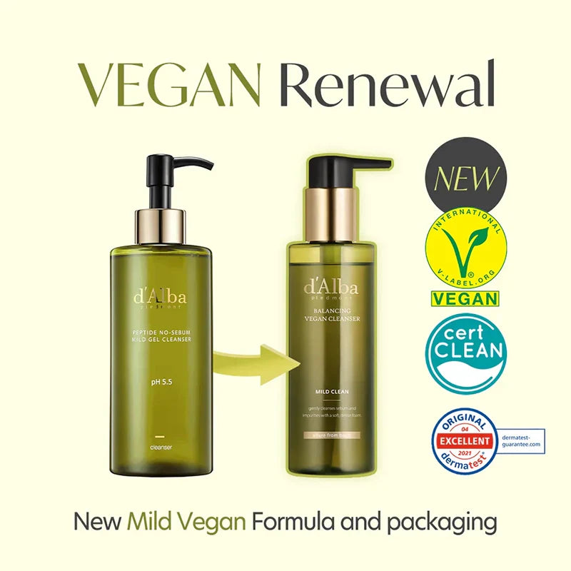 d'Alba - Mild Skin Balancing Vegan Cleanser (200 ml) - Nettoyant Visage Apaisant Hydratant