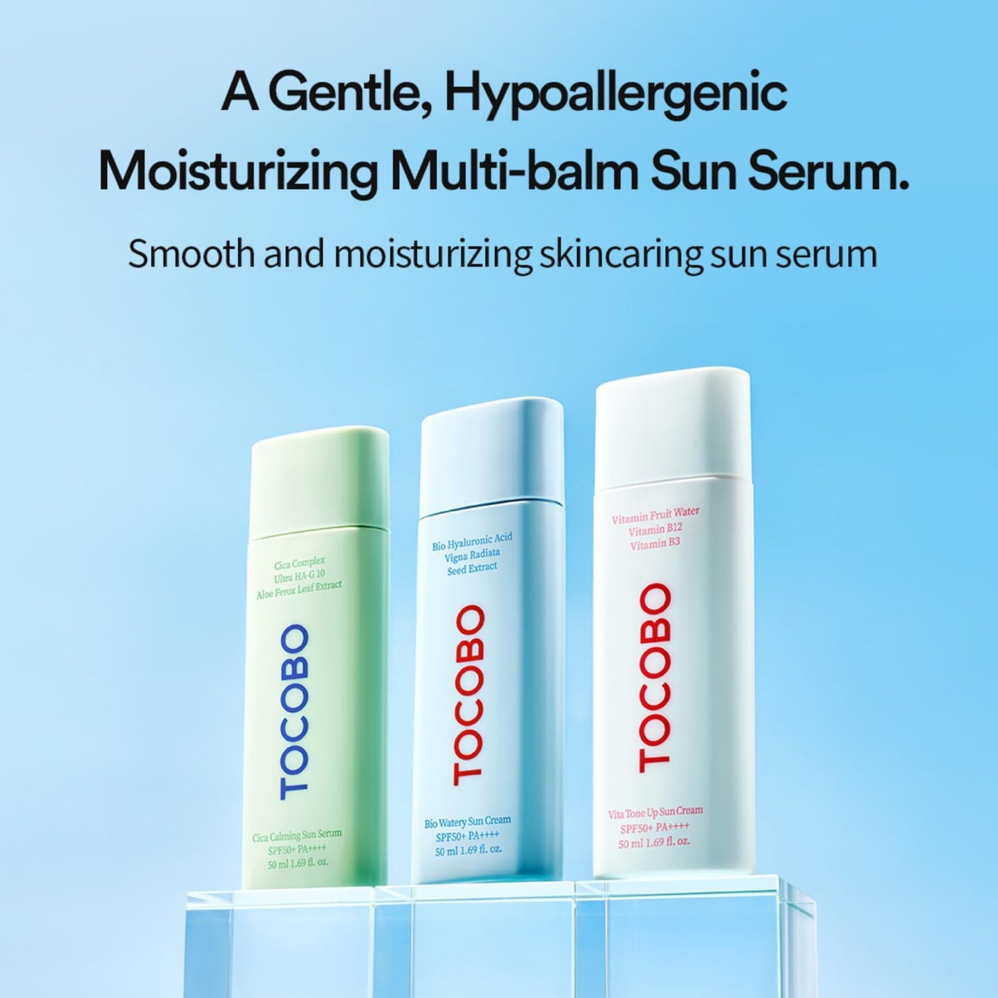 Tocobo - Cica Calming Sun Serum SPF50+ PA++++ (50 ml) - Sérum Solaire Apaisant Hydratant