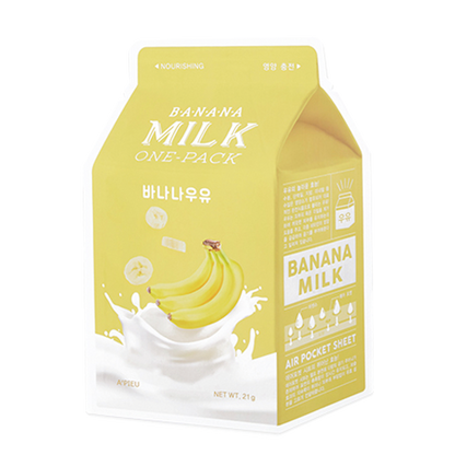 A'pieu - Banana Milk One-Pack (1 pièce) - Masque Tissu Nourrissant Hydratant