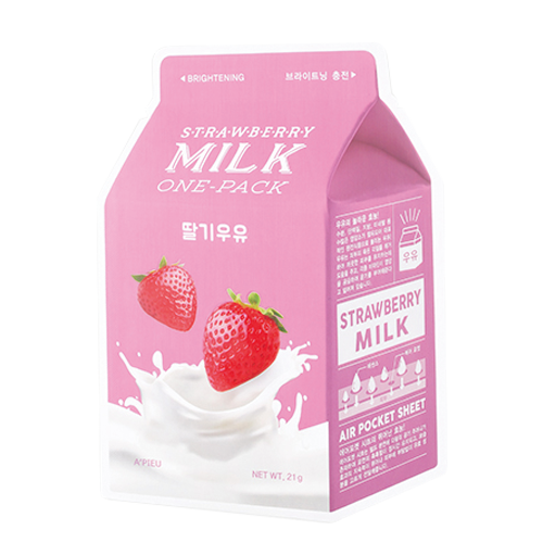 A'pieu - Strawberry Milk One-Pack (1 pièce) - Masque Tissu Éclat Hydratant