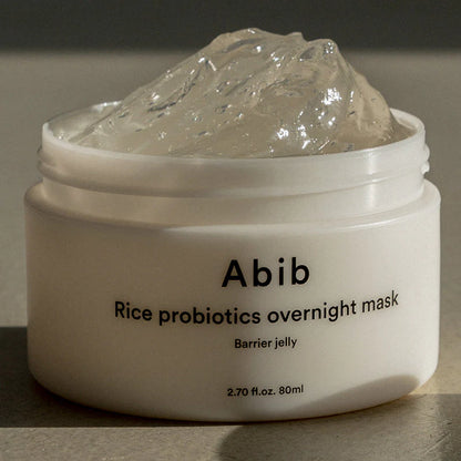 Abib - Rice Probiotics Overnight Mask Barrier Jelly (80 ml) - Masque de Nuit Hydratant Barrière Cutanée