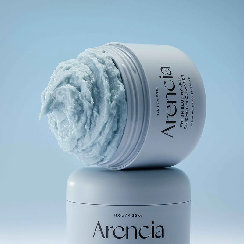 Arencia - Blue Hyssop Rice Mochi Cleanser (120 g) - Nettoyant Visage Purifiant Pores