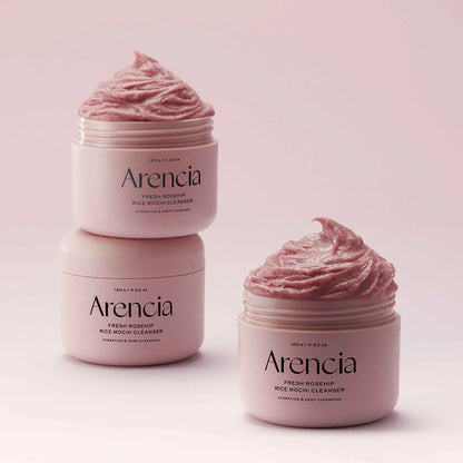Arencia - Fresh Rosehip Rice Mochi Cleanser (120 g) - Nettoyant Visage Éclat Antioxydant