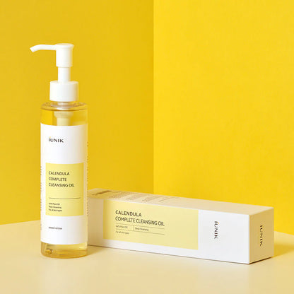 IUNIK - Calendula Complete Cleansing Oil (200 ml) - Huile Démaquillante Apaisante