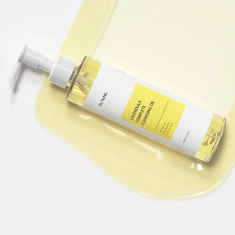 IUNIK - Calendula Complete Cleansing Oil (200 ml) - Huile Démaquillante Apaisante