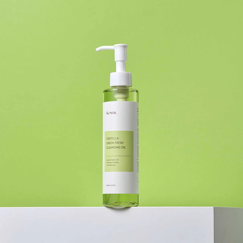 IUNIK - Centella Green Fresh Cleansing Oil (200 ml) - Huile Démaquillante Apaisante