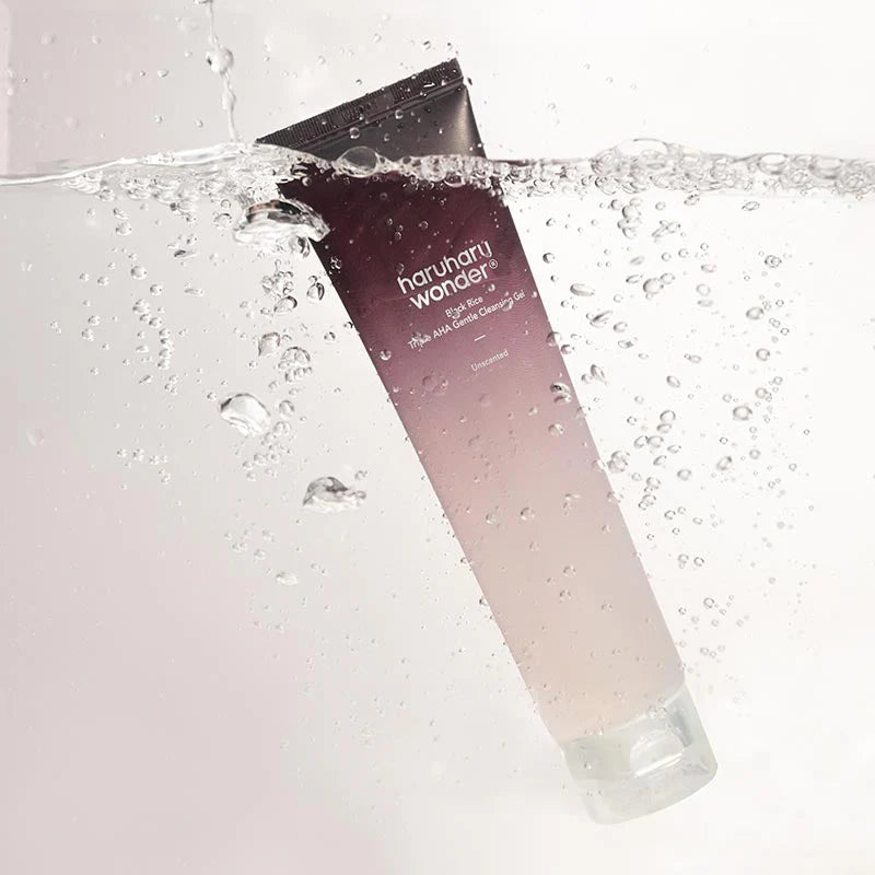 HaruHaru Wonder - Black Rice Triple AHA Gentle Cleansing Gel (100 ml) - Gel Nettoyant Exfoliant AHA Éclat