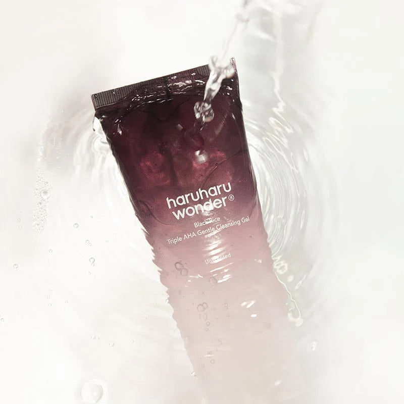 HaruHaru Wonder - Black Rice Triple AHA Gentle Cleansing Gel (100 ml) - Gel Nettoyant Exfoliant AHA Éclat