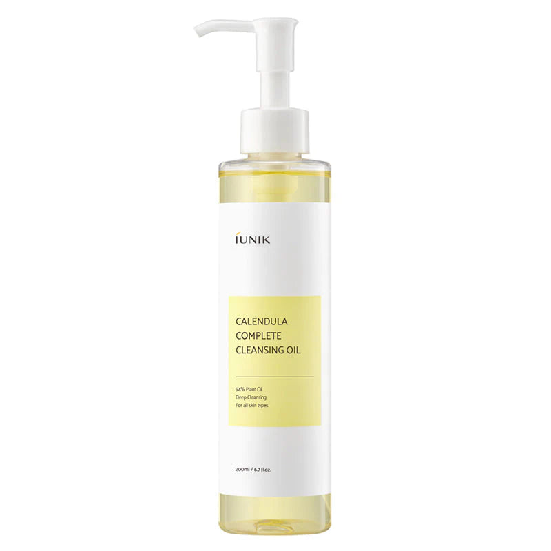 IUNIK - Calendula Complete Cleansing Oil (200 ml) - Huile Démaquillante Apaisante