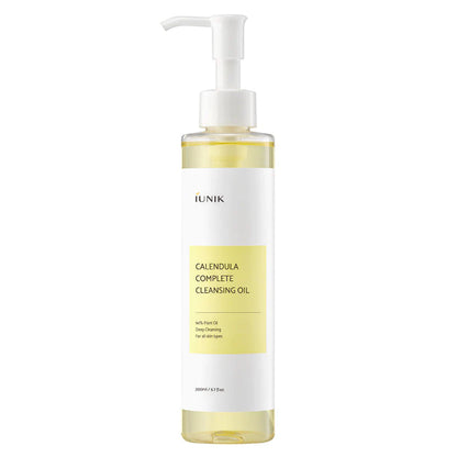 IUNIK - Calendula Complete Cleansing Oil (200 ml) - Huile Démaquillante Apaisante