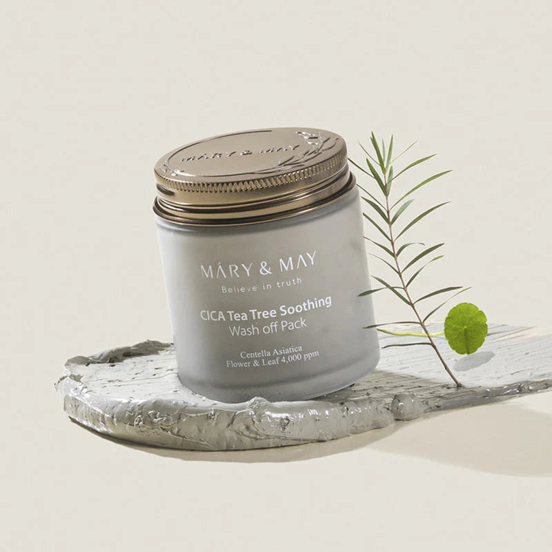 Mary&May - CICA TeaTree Soothing Wash Off Pack (125 g) - Masque Apaisant Purifiant Pores