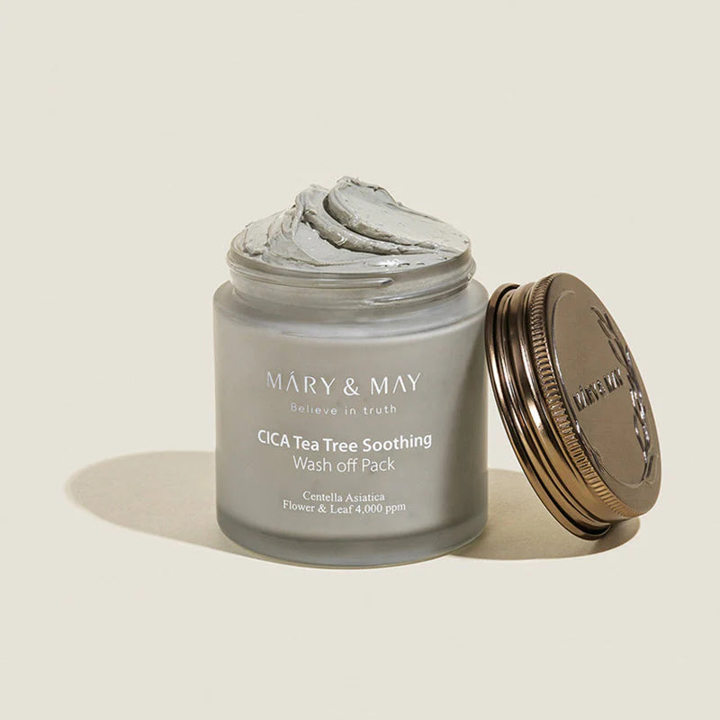 Mary&May - CICA TeaTree Soothing Wash Off Pack (125 g) - Masque Apaisant Purifiant Pores
