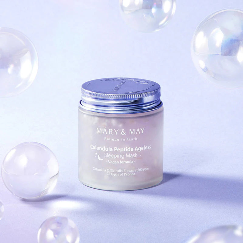 Mary&May - Calendula Peptide Ageless Sleeping Mask (110 g) - Masque de Nuit Anti-Âge Hydratant