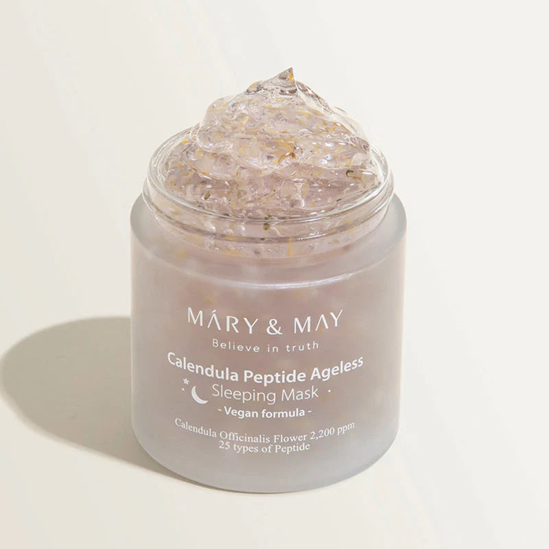 Mary&May - Calendula Peptide Ageless Sleeping Mask (110 g) - Masque de Nuit Anti-Âge Hydratant