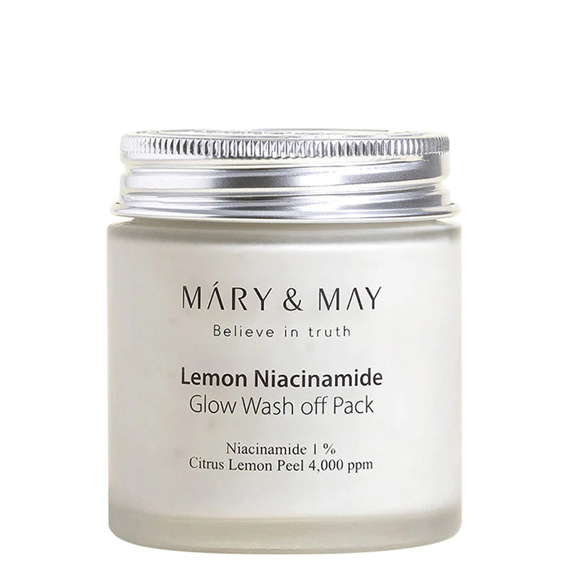 Mary&May - Lemon Niacinamide Glow Wash Off Pack (125 g) - Masque Éclat Anti-Taches