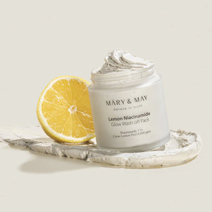 Mary&May - Lemon Niacinamide Glow Wash Off Pack (125 g) - Masque Éclat Anti-Taches