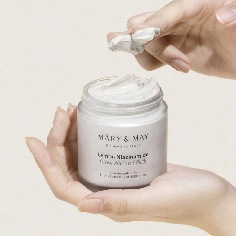 Mary&May - Lemon Niacinamide Glow Wash Off Pack (125 g) - Masque Éclat Anti-Taches