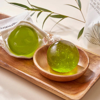 Ongredients - Jeju Green Tea Cleansing Ball (110 g) - Savon Nettoyant Visage Purifiant