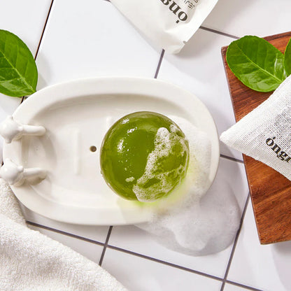 Ongredients - Jeju Green Tea Cleansing Ball (110 g) - Savon Nettoyant Visage Purifiant
