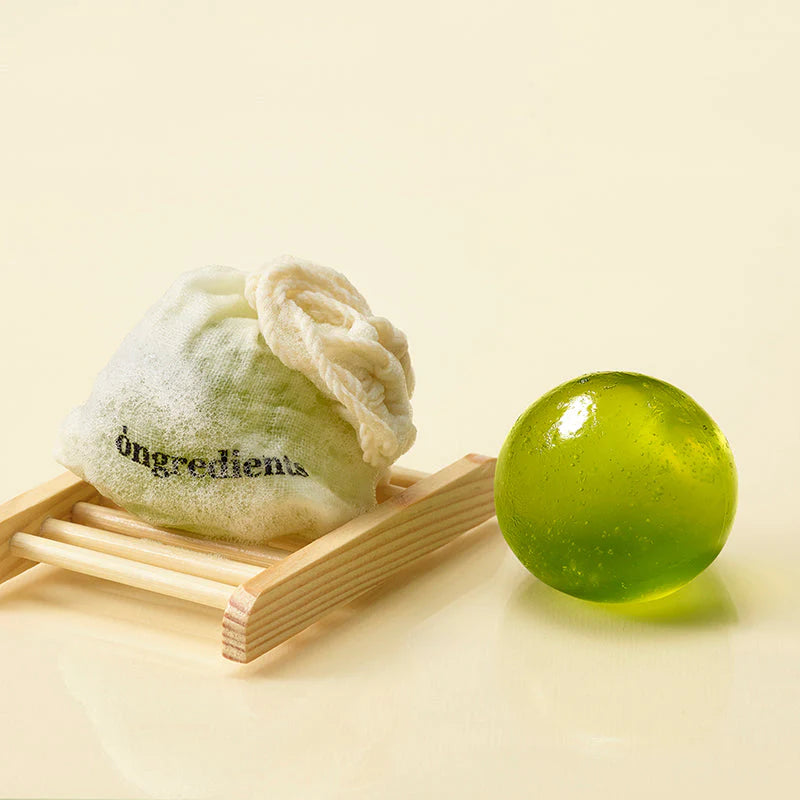 Ongredients - Jeju Green Tea Cleansing Ball (110 g) - Savon Nettoyant Visage Purifiant