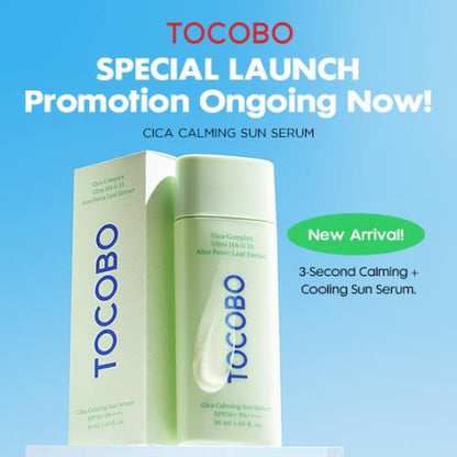 Tocobo - Cica Calming Sun Serum SPF50+ PA++++ (50 ml) - Sérum Solaire Apaisant Hydratant