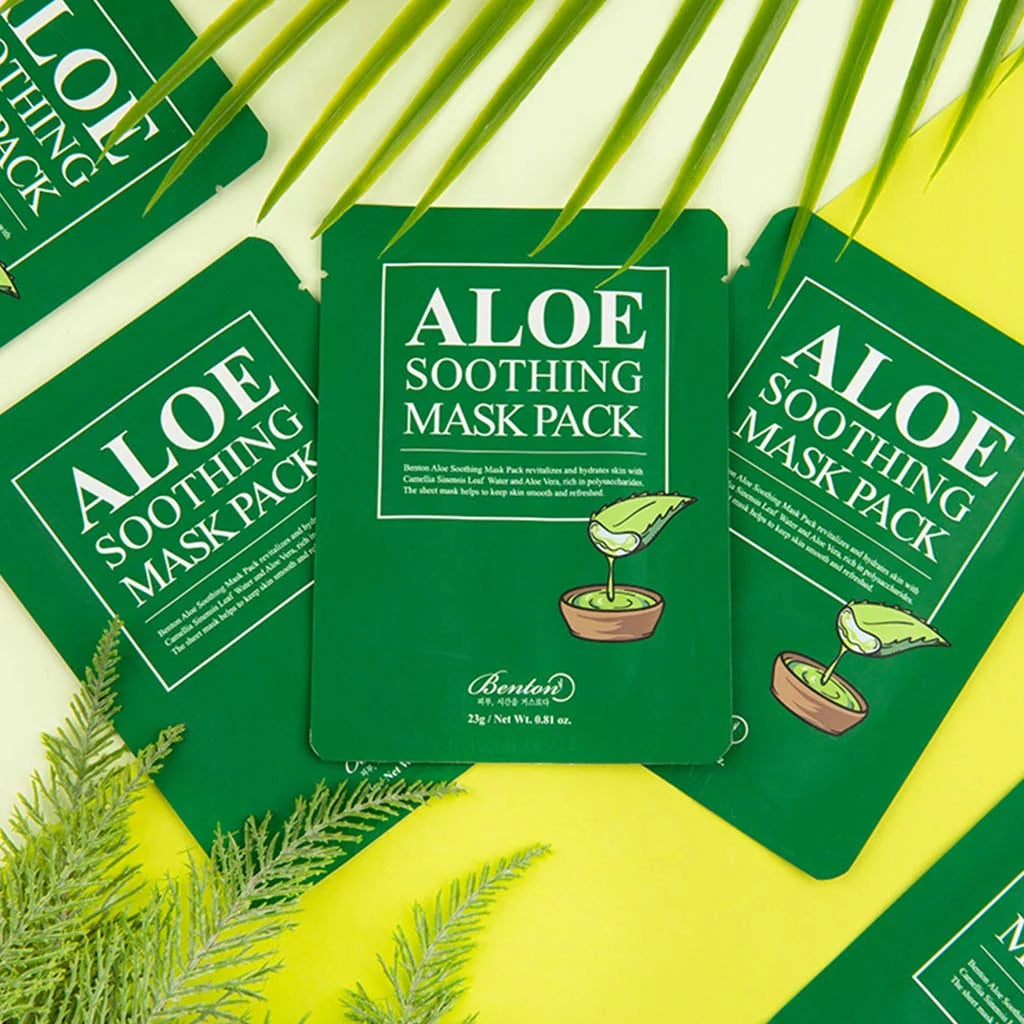 Benton - Aloe Soothing Mask Pack (1 pièce) - Masque Tissu Apaisant Hydratant